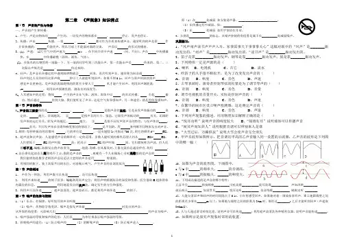 八年级上册物理知识点第二章声现象