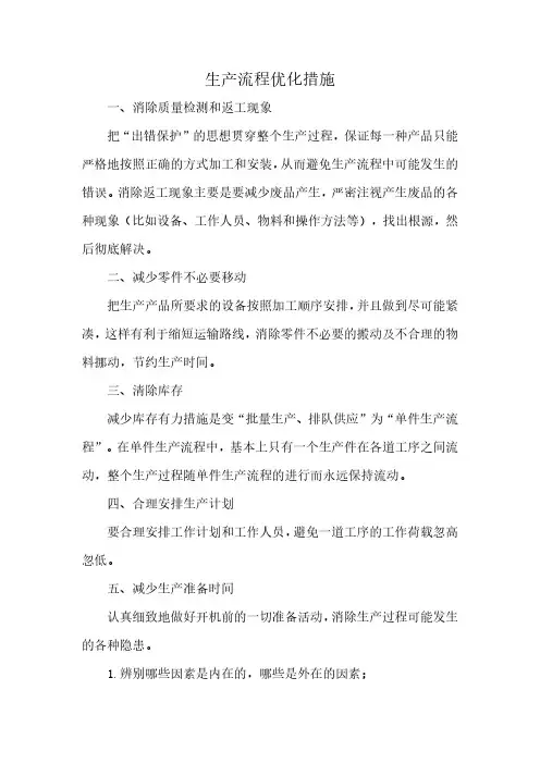 生产流程优化措施