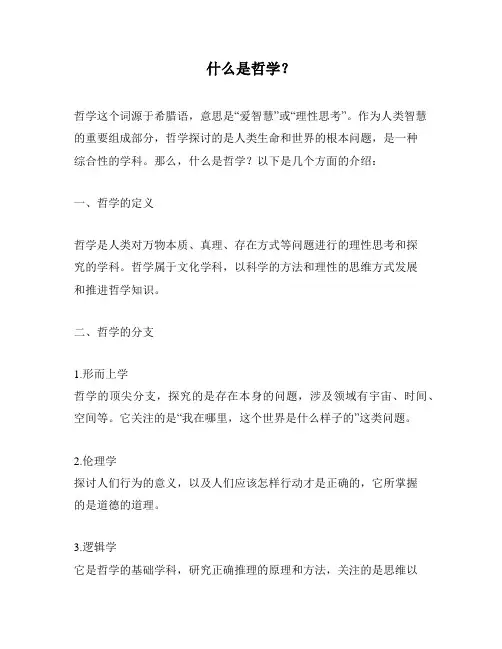 什么是哲学？