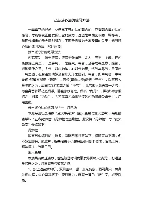 武当派心法的练习方法