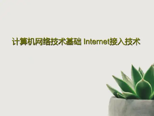 计算机网络技术基础 Internet接入技术33页PPT