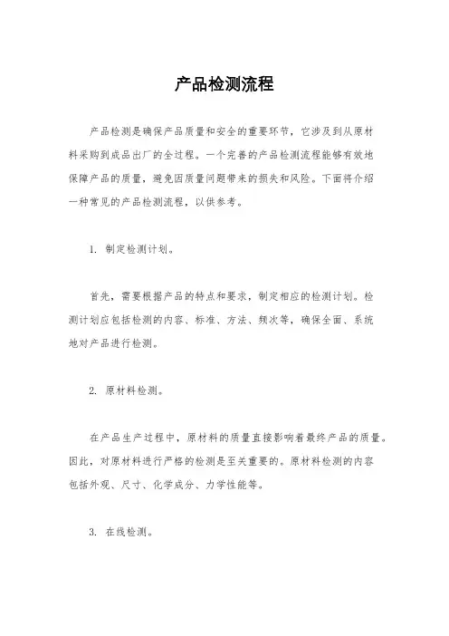 产品检测流程