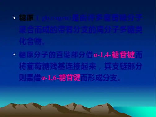 第二十六章糖原的分解和生物合成(共22张PPT)