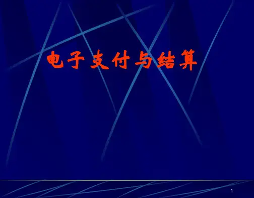电子支付与结算PPT课件