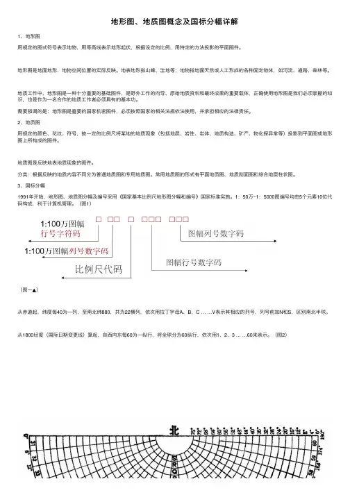 地形图、地质图概念及国标分幅详解