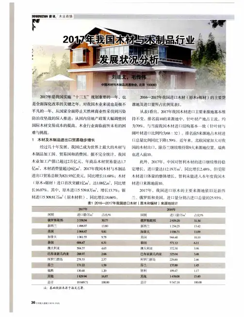 2017年我国木材与木制品行业发展状况分析