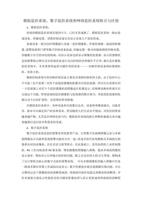监控系统对比