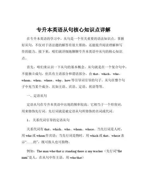 专升本英语从句核心知识点详解