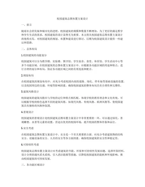 如何做校园建筑总图布置方案设计