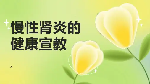 慢性肾炎的健康宣教