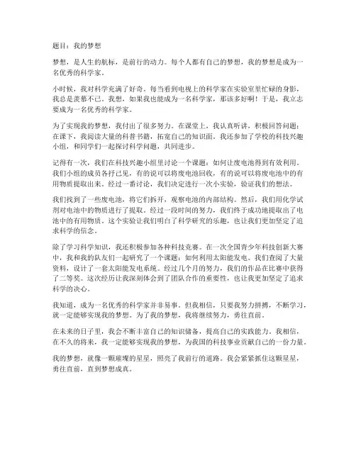 小学毕业考试卷语文习作