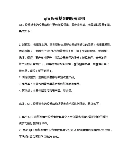 qfii投资基金的投资结构