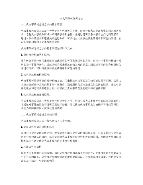 火灾事故树分析方法