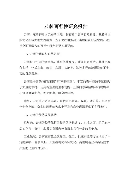 云南 可行性研究报告