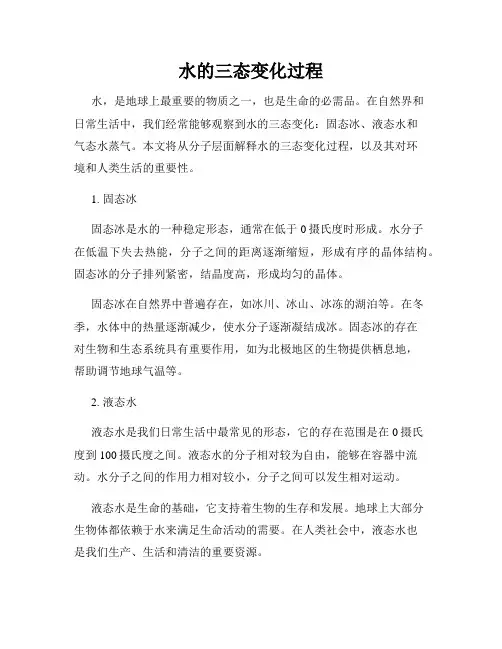 水的三态变化过程