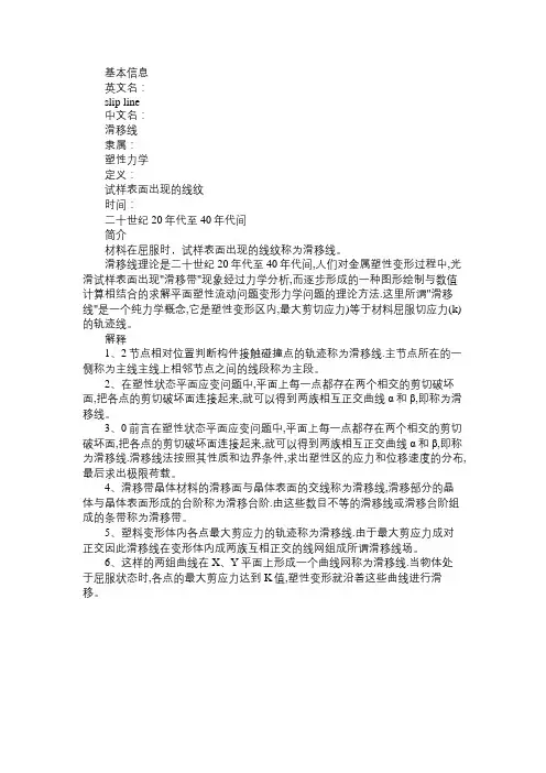 百科知识精选滑移线