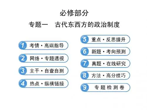 古代东西方的政治制度
