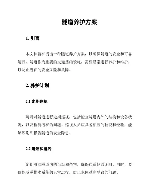 隧道养护方案