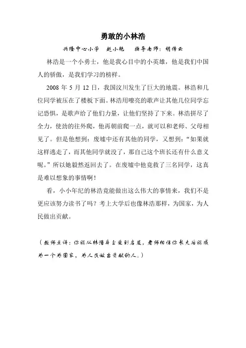 勇敢的林浩