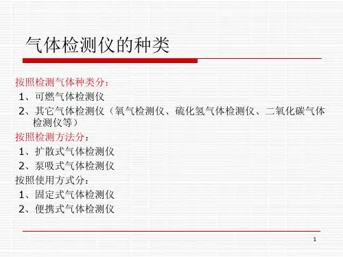 气体检测仪使用培训资料