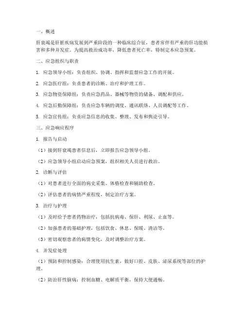 肝衰竭应急预案