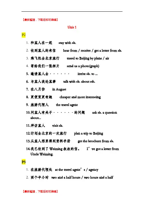 上海牛津版7A词组(精品资料).doc