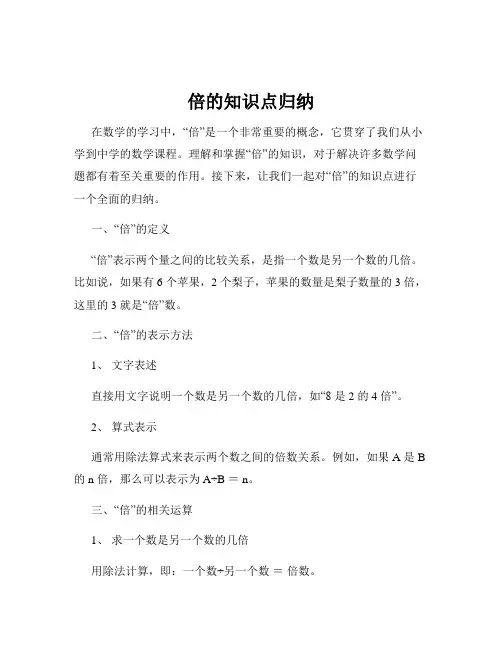 倍的知识点归纳