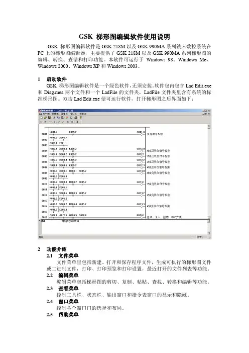 GSK 梯图编辑器使用说明
