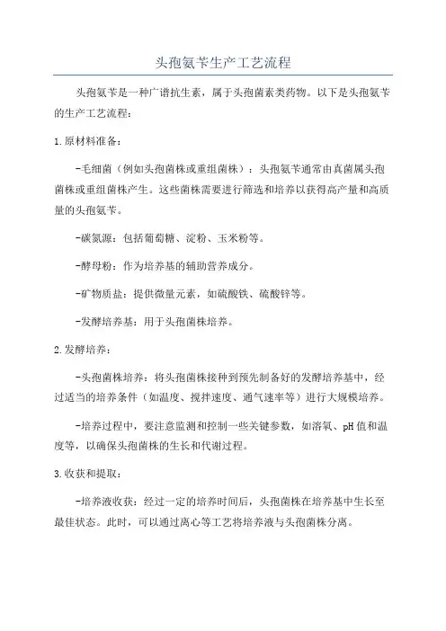 头孢氨苄生产工艺流程