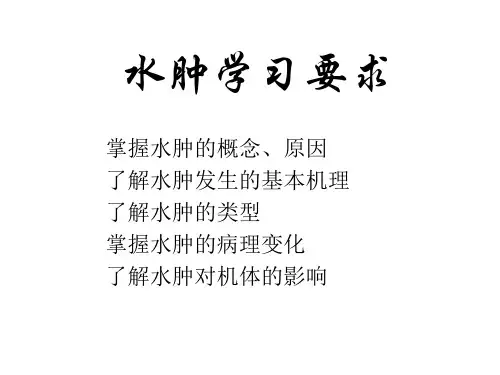 水肿的发生机理与病理变化PPT(73张)