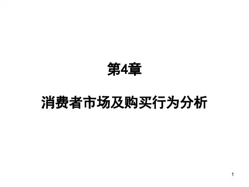 市场营销4-消费者购买行为分析课件全