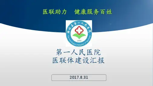 医联体工作报告PPT课件