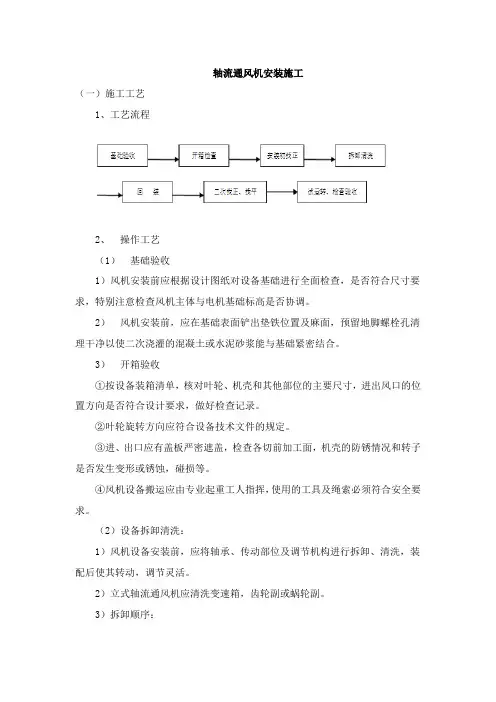 轴流通风机安装施工
