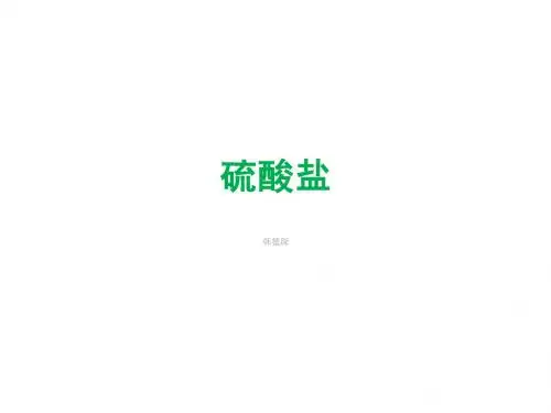 硫酸盐