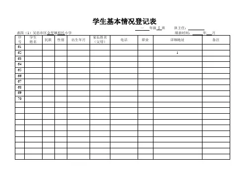 学生报名册