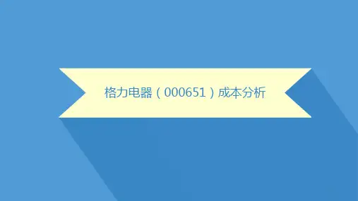 格力电器成本分析(管理会计)ppt课件