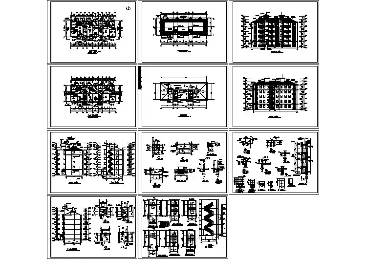 【设计图纸】公寓楼施工图(精选CAD图例)
