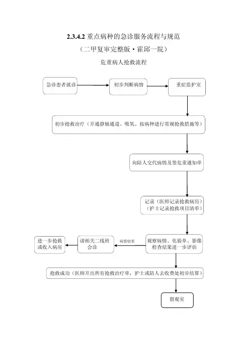 2 3 4 2重点病种急诊服务流程与规范(二甲复审完整版) PDF