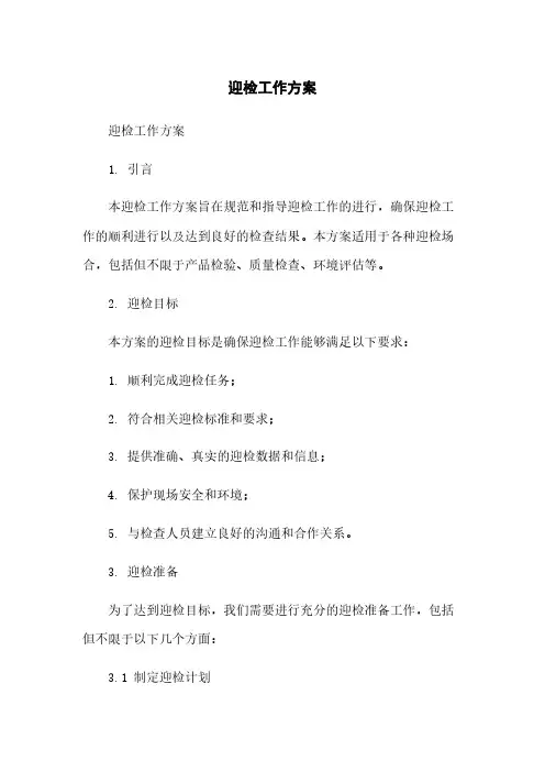 迎检工作方案