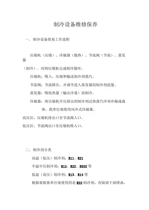 制冷设备维修保养
