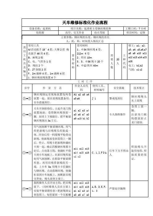 标准化作业项目模板
