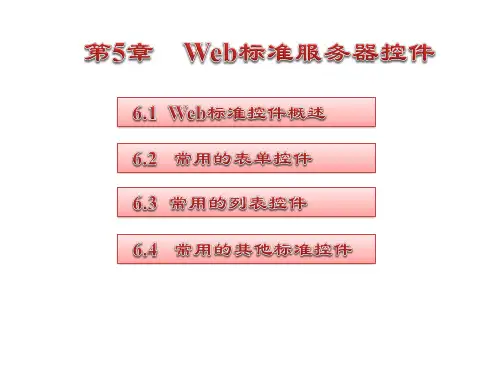 第6章 Web标准服务器控件