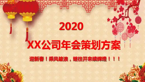 年会活动策划方案及流程内容PPT汇报