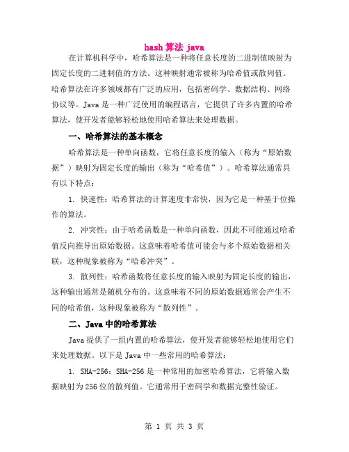 hash算法java