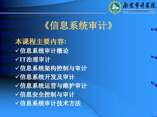 信息系统审计ppt课件