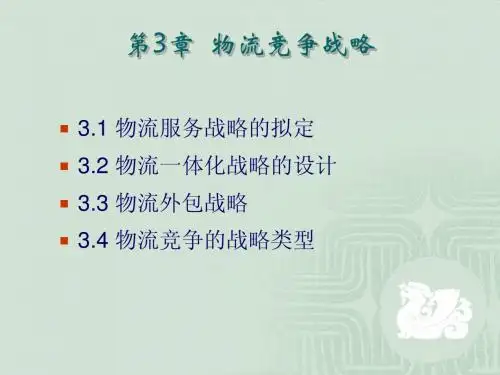 第三章物流竞争战略
