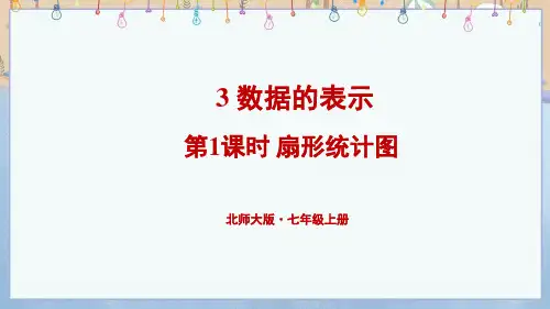 新北师大版7年级上册数学教学课件 第6章 数据的收集与整理 3 数据的表示 第1课时 扇形统计图