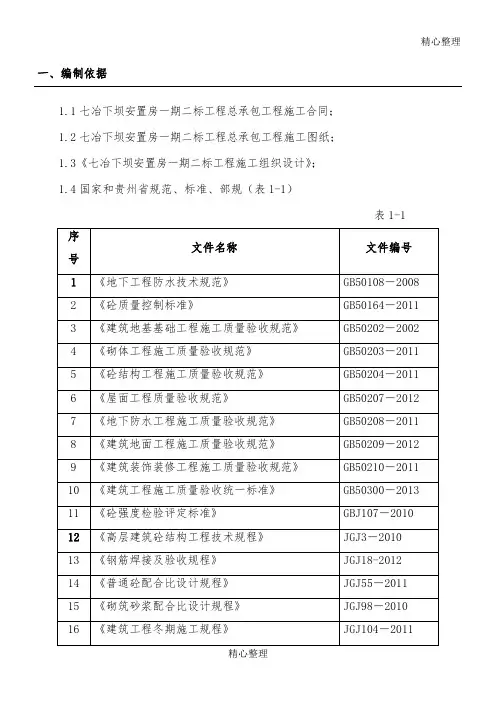 (完整版)房建项目试验方案