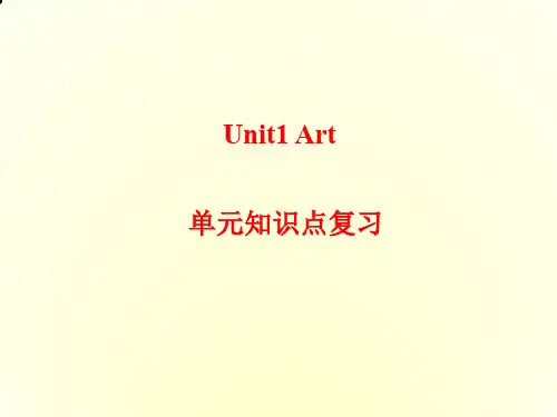人教版高中英语选修6：Unit1__单元知识点复习参考课件(共20张PPT)