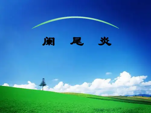 阑尾炎精品PPT课件